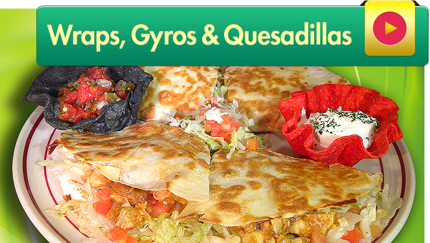 Rockne's Quesadillas and Gyros Menu