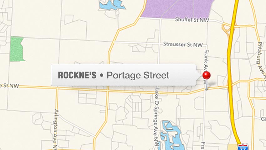 North Canton, Ohio Area Rockne's Restaurant Location